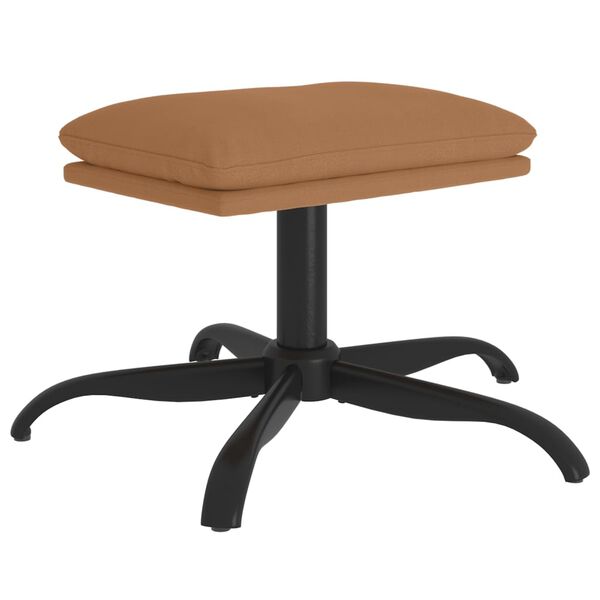 vidaXL Podnožka sivohnedá 60x60x36 cm látka z mikrovlákna