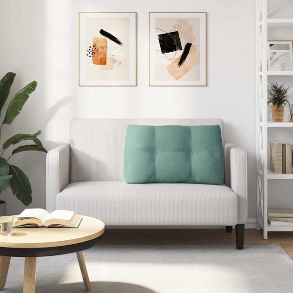 vidaXL Podu&scaron;ka na chrb&aacute;t Morsk&aacute; zelen&aacute; 80 x 24 x 50 cm Zamat