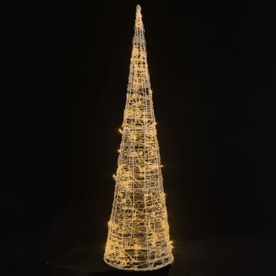 vidaXL Akrylové dekoratívne pyramídové LED svetlo teplé biele 120 cm