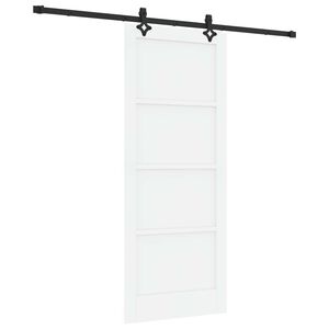 vidaXL Posuvn&eacute; dvere ORKDAL 83 x 202 cm Borovicov&yacute; mas&iacute;v Biela