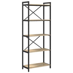 vidaXL Reg&aacute;l na knihy 60 x 30 x 155 cm Kompozitn&eacute; drevo Sonoma dub