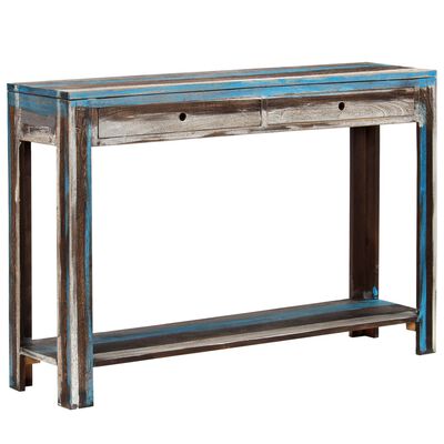 vidaXL Konzolový stolík vo vintage štýle masívne drevo 118x30x80 cm