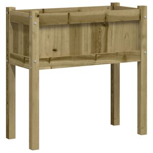 vidaXL Z&aacute;hradn&yacute; kvetin&aacute;č s nohami 70x31x70 cm impregnovan&aacute; borovica