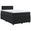 vidaXL Posteľ boxspring s matracom Čierna 120 x 190 cm Zamat