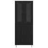 vidaXL Highboard Čierny dub 69,5 x 34 x 90 cm Kompozitn&eacute; drevo