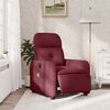 vidaXL Elektrické sklápacie masážne kreslo vínové látka