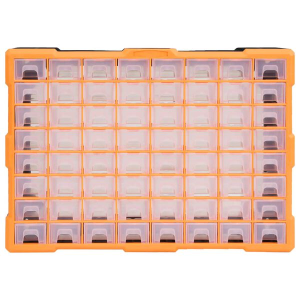 vidaXL Organizér so 64 zásuvkami 52x16x37,5 cm
