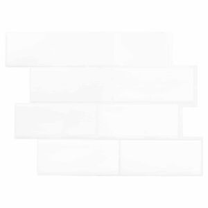 vidaXL Subway dlažba 10 pcs Biela 29 x 21 cm Polyuret&aacute;n a PET