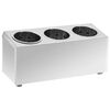 vidaXL Držiak na pr&iacute;bor 3 ko&scaron;&iacute;ky obdĺžnikov&yacute; nehrdzavej&uacute;ca oceľ
