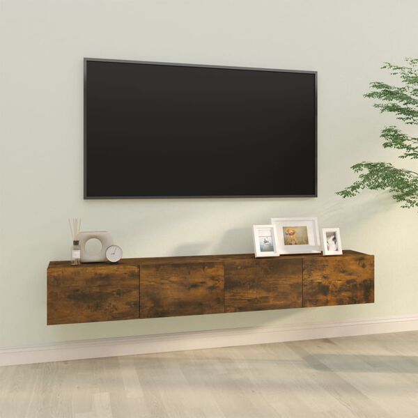 vidaXL N&aacute;stenn&eacute; TV skrinky 2ks dymov&yacute; dub 100x30x30cm spracovan&eacute; drevo