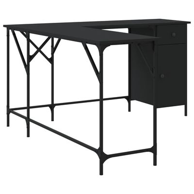 vidaXL Stôl čierny 141x141x75 cm kompozitné drevo