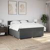 vidaXL Boxspring posteľ s matracom tmavosivá 200x200 cm látka