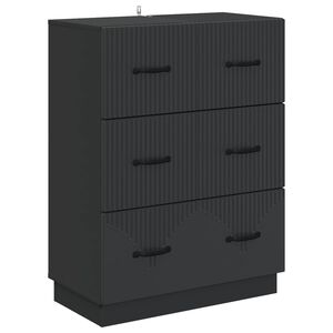 vidaXL Z&aacute;suvkov&yacute; kabinet Čierna 66 x 34,5 x 87 cm Kompozitn&eacute; drevo