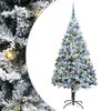 vidaXL Umel&yacute; vianočn&yacute; stromček Biela 180 cm PVC a Oceľ a Plast