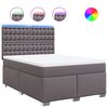 vidaXL Boxspring posteľ s matracom siv&aacute; 140x190 cm umel&aacute; koža