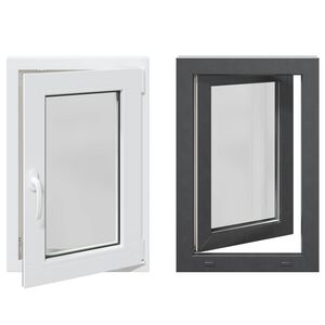 vidaXL Otočn&eacute; a sklopn&eacute; okno do suter&eacute;nu RISOR 50 x 75 cm PVC a sklo