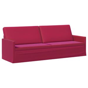 vidaXL Sedačka pre 3 V&iacute;no červen&eacute; 220 x 81 x 82 cm Zamat