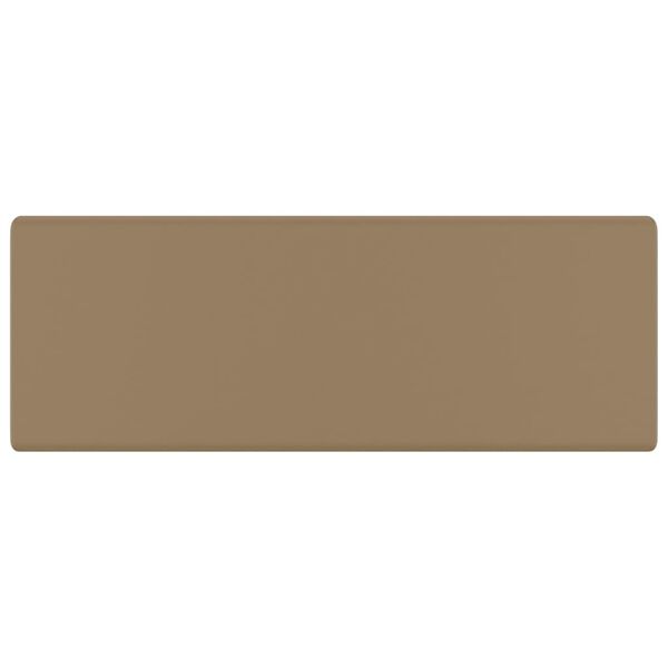 vidaXL Luxusné umývadlo, prepad, matné krémové 41x41 cm, keramika