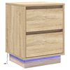 vidaXL Nočn&yacute; stol&iacute;k Sonoma dub 39 x 34,5 x 50 cm Kompozitn&eacute; drevo