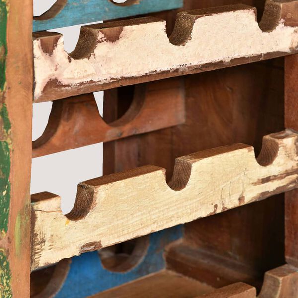 vidaXL Stojan na v&iacute;no na 9 flia&scaron;, recyklovan&yacute; mas&iacute;v