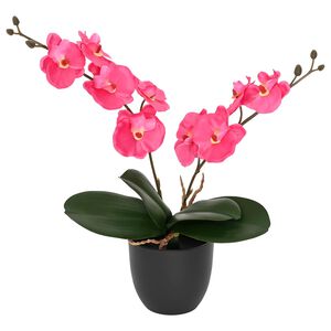 vidaXL Umel&aacute; rastlina orchidea Červen&aacute; 36 x 10 x 30 cm