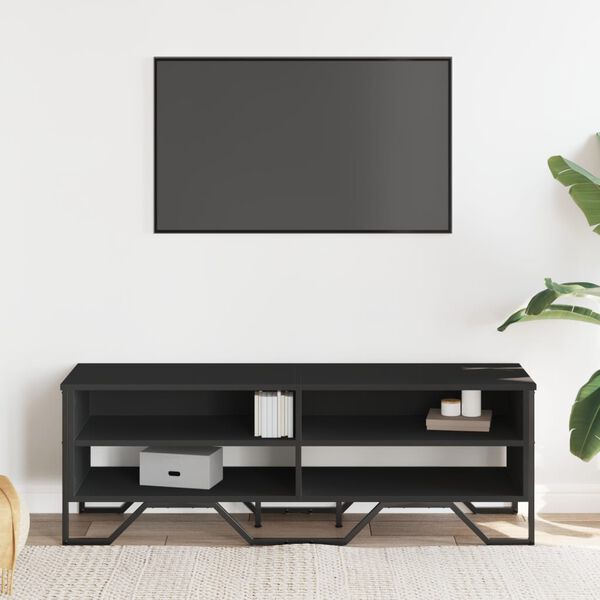 vidaXL TV stolík čierny 122x34x41 cm kompozitné drevo