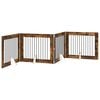 vidaXL Skladacia psia br&aacute;na so stojanmi 4 pcs Dymov&yacute; dub 401 cm
