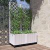 vidaXL Z&aacute;hradn&yacute; kvetin&aacute;č s mriežkou biely 80x40x136 cm PP