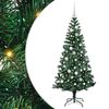 vidaXL Umel&yacute; predsvieten&yacute; vianočn&yacute; stromček Zelen&aacute; 150 cm PVC a kov