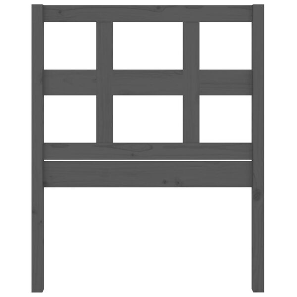 vidaXL Čelo postele sivé 95,5x4x100 cm masívna borovica