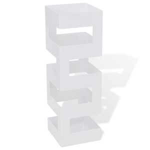 Biely hranat&yacute; oceľov&yacute; stojan na d&aacute;ždniky a vych&aacute;dzkov&eacute; palice 48,5 cm