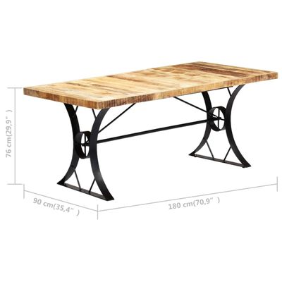 vidaXL Jedálenský stôl 180x90x76 cm masívne mangovníkové drevo