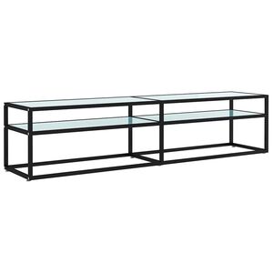 vidaXL TV stol&iacute;k biely mramorov&yacute; 180x40x40,5 cm tvrden&eacute; sklo