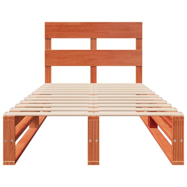 vidaXL Posteľ bez matraca voskovo hned&aacute; 90x190cm mas&iacute;vna borovica