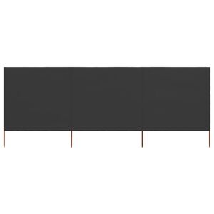 vidaXL 3-panelov&aacute; z&aacute;brana proti vetru l&aacute;tkov&aacute; 400x80 cm antracitov&aacute;