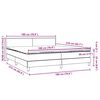 vidaXL Posteľn&yacute; r&aacute;m boxspring s matracom tmavosiv&yacute; 180x210 cm zamat
