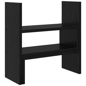 vidaXL Stojan na st&ocirc;l pre monitor Čierny dub 40 x 17 x 41 cm