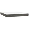 vidaXL Posteľn&yacute; r&aacute;m boxspring s matracom tmavosiv&yacute; 180x200 cm zamat