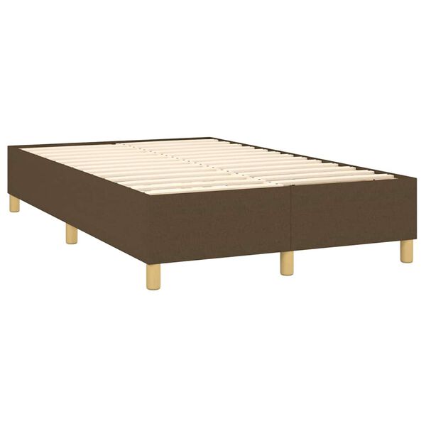 vidaXL Boxspring posteľ s matracom tmavohned&aacute; 120x190 cm l&aacute;tka