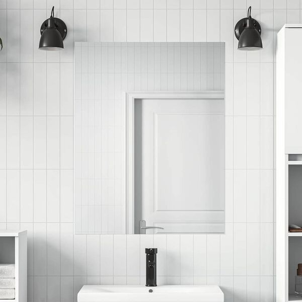 vidaXL Samolepiaca zrkadlov&aacute; f&oacute;lia 90 x 200 cm 2 pcs Strieborn&aacute; PET