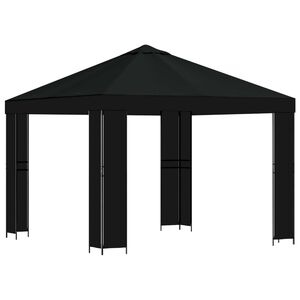 vidaXL Alt&aacute;nok 3 x 3 m Čierna Polyester a oceľ 190 gsm