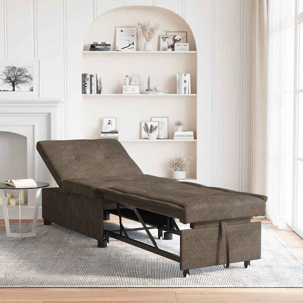 vidaXL Rozkladacia posteľ Tmavo &scaron;ed&aacute; 194 x 67 x 82 cm Huahua l&aacute;tka