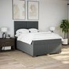 vidaXL Boxspring posteľ s matracom tmavosiv&aacute; 140x200 cm l&aacute;tka