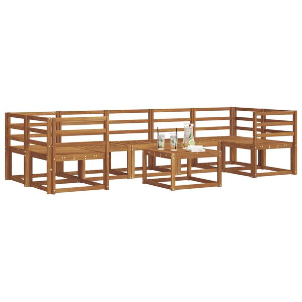 vidaXL Z&aacute;hradn&aacute; s&uacute;prava gaučov 8 pcs Pr&iacute;rodn&aacute; Pevn&eacute; ak&aacute;ciov&eacute; drevo