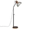 vidaXL Podlahov&aacute; lampa 25 W starožitn&aacute; strieborn&aacute; 30x30x100-150 cm E27
