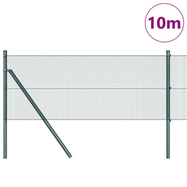 vidaXL Stĺp na plot. Zelen&aacute; 10 x 0,6 m (sieťov&yacute; roll 12 x 12 mm)