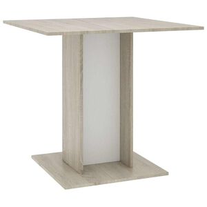 vidaXL Jed&aacute;lensk&yacute; st&ocirc;l, biela+dub sonoma 80x80x75 cm, kompozitn&eacute; drevo