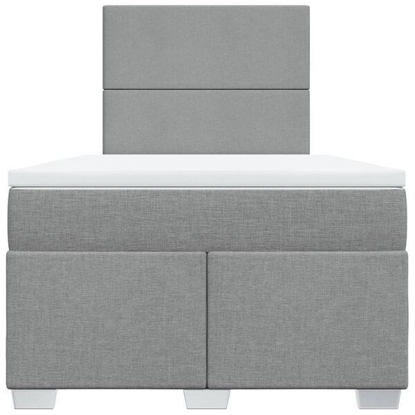 vidaXL Boxspring posteľ s matracom bledosiv&aacute; 120x200 cm l&aacute;tka