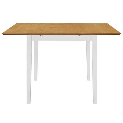 vidaXL Rozkladací jedálenský stôl drevotrieska biely (80-120)x80x74 cm