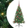 vidaXL Umel&yacute; predsvieten&yacute; vianočn&yacute; stromček Zelen&aacute; 120 cm PVC